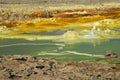 Dalol, Dankakil Depression. Volcanic hot springs of Ethiopia. EarthÃ¢â¬â¢s lowest land volcano.